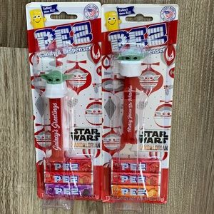 2 Star Wars Mandalorian Holiday Grogu Pez Candy Dispenser 3 Refills StarWars New